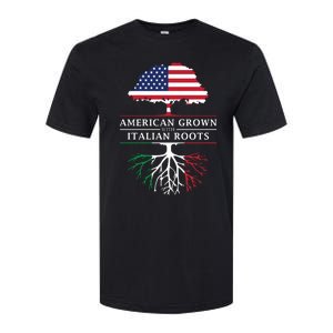 American Grown With Italian Roots Italy Softstyle CVC T-Shirt