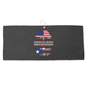 American Grown With Puerto Rican Roots Gift Puerto Rico Gift Large Microfiber Waffle Golf Towel