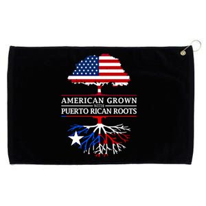 American Grown With Puerto Rican Roots Gift Puerto Rico Gift Grommeted Golf Towel