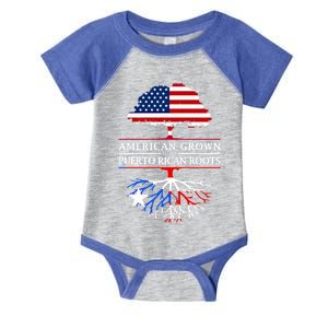 American Grown With Puerto Rican Roots Gift Puerto Rico Gift Infant Baby Jersey Bodysuit