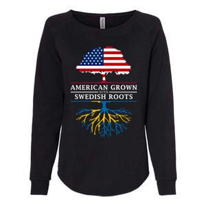 American Grown With Swedish Roots Gift Sweden Gift Womens California Wash Sweatshirt