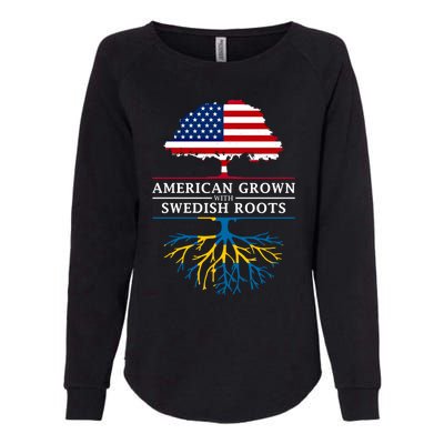 American Grown With Swedish Roots Gift Sweden Gift Womens California Wash Sweatshirt