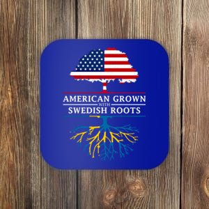 American Grown With Swedish Roots Gift Sweden Gift Coaster