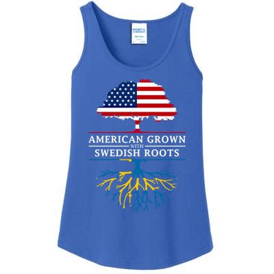 American Grown With Swedish Roots Gift Sweden Gift Ladies Essential Tank