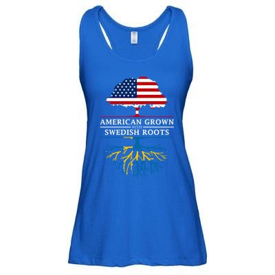 American Grown With Swedish Roots Gift Sweden Gift Ladies Essential Flowy Tank