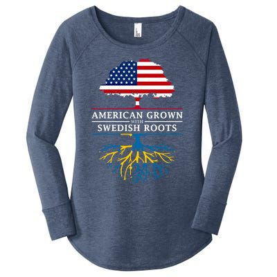 American Grown With Swedish Roots Gift Sweden Gift Women's Perfect Tri Tunic Long Sleeve Shirt