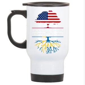 American Grown With Swedish Roots Gift Sweden Gift Stainless Steel Travel Mug