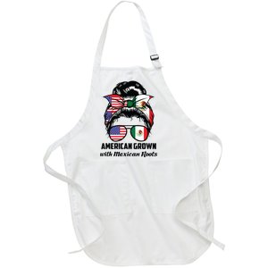 American Grown With Mexican Roots Mexican Full-Length Apron With Pockets