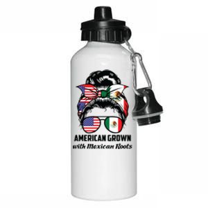 American Grown With Mexican Roots Mexican Aluminum Water Bottle