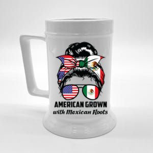 American Grown With Mexican Roots Mexican Beer Stein