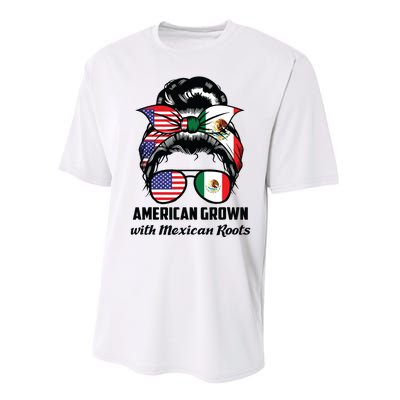 American Grown With Mexican Roots Mexican Performance Sprint T-Shirt