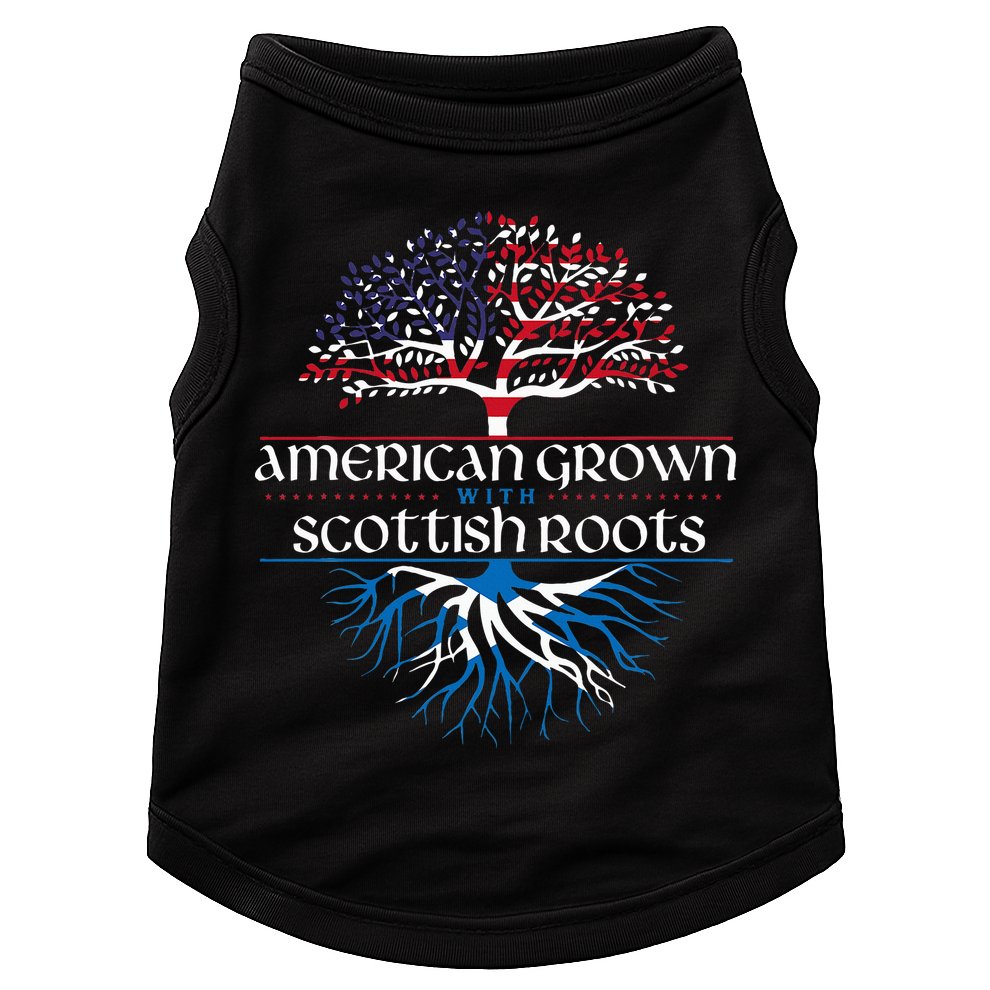 American Grown With Scottish Roots Scotland Pride Heritage Doggie Tank