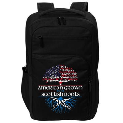 American Grown With Scottish Roots Scotland Pride Heritage Impact Tech Backpack