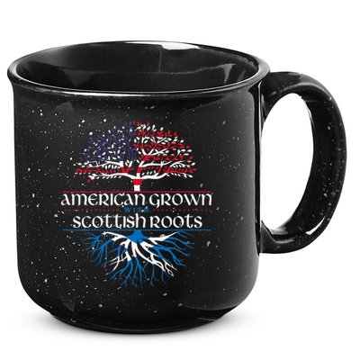 American Grown With Scottish Roots Scotland Pride Heritage 15oz Campfire Ceramic Mug