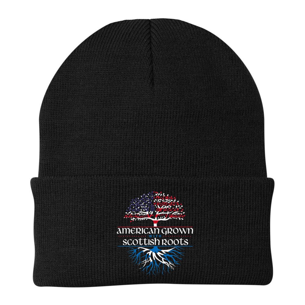 American Grown With Scottish Roots Scotland Pride Heritage Beanie