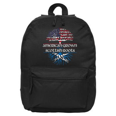 American Grown With Scottish Roots Scotland Pride Heritage 16 in Basic Backpack