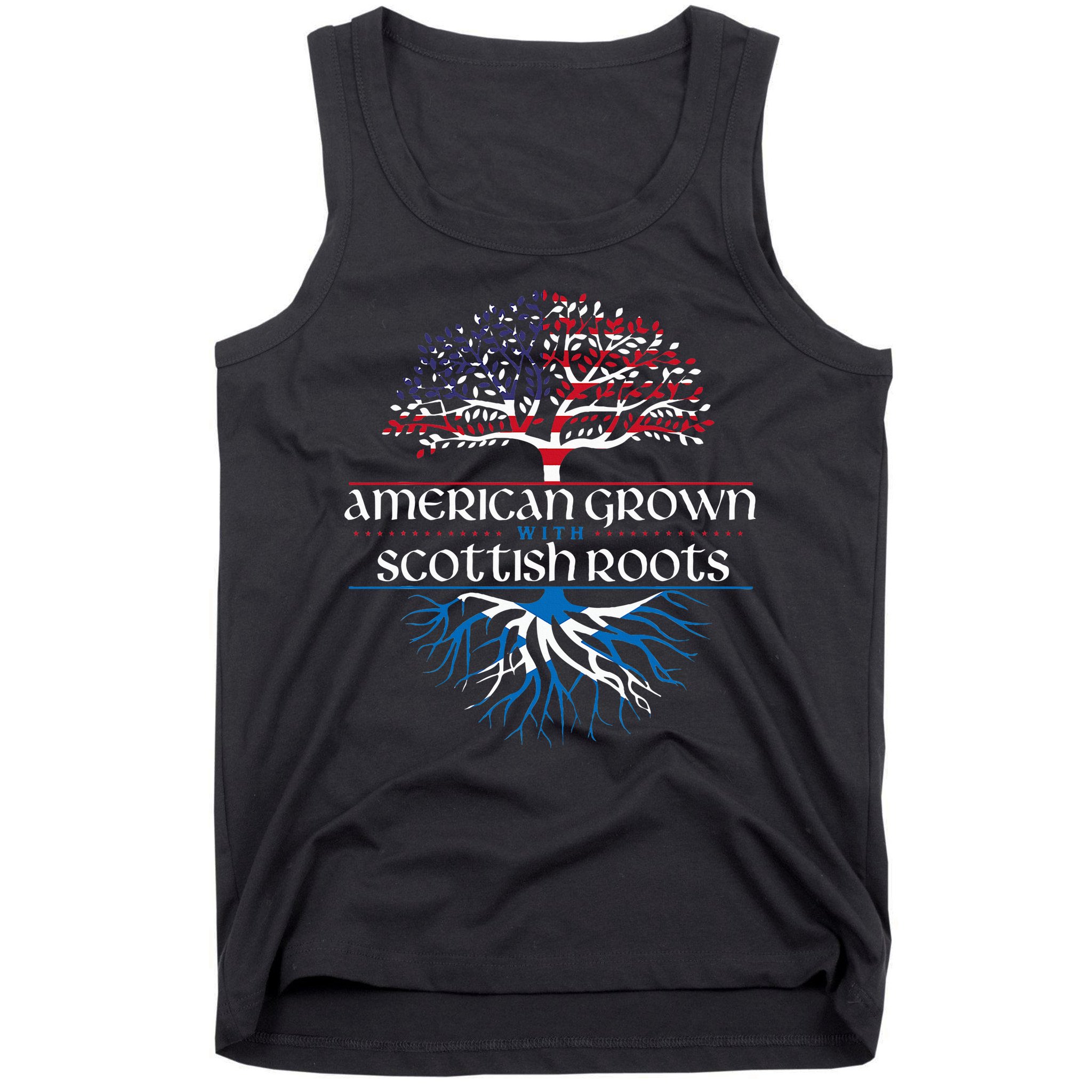 American Grown With Scottish Roots Scotland Pride Heritage Tank Top