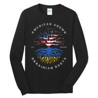 American Grown With Ukrainian Roots Usa Flag Ukraine Tall Long Sleeve T-Shirt