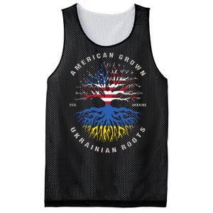 American Grown With Ukrainian Roots Usa Flag Ukraine Mesh Reversible Basketball Jersey Tank