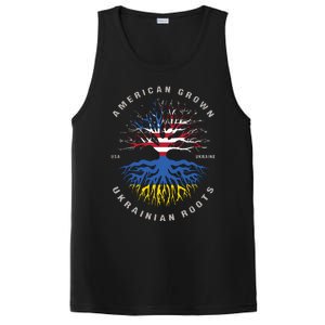 American Grown With Ukrainian Roots Usa Flag Ukraine PosiCharge Competitor Tank