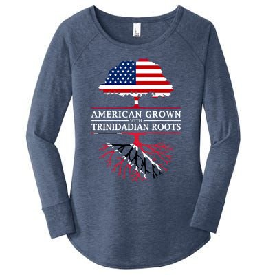 American Grown With Trinidadian Roots Gift Trinidad And Tobago Cute Gift Women's Perfect Tri Tunic Long Sleeve Shirt