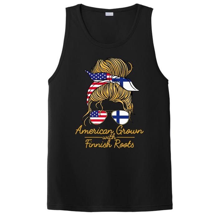 American Grown With Finnish Roots Finland And Usa Flag PosiCharge Competitor Tank