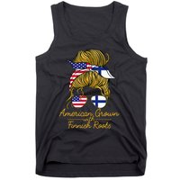 American Grown With Finnish Roots Finland And Usa Flag Tank Top