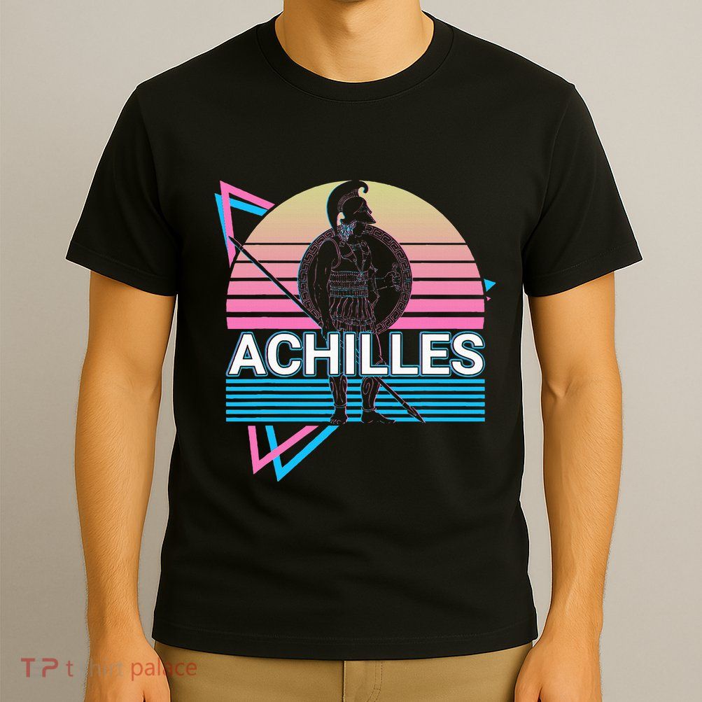 Achilles Greek Warrior Ancient Greek Mythology Retro T-Shirt
