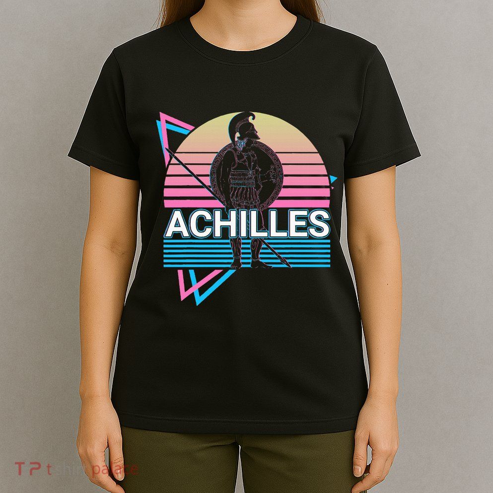 Achilles Greek Warrior Ancient Greek Mythology Retro T-Shirt
