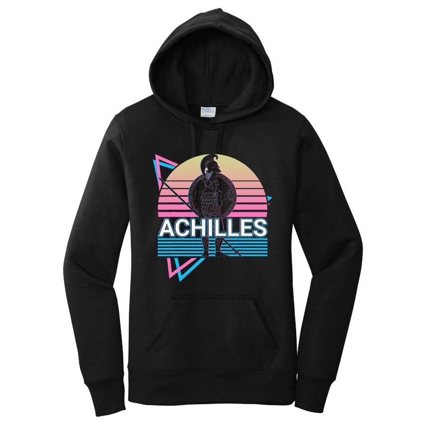 Achilles Greek Warrior Ancient Greek Mythology Retro Women's Pullover Hoodie