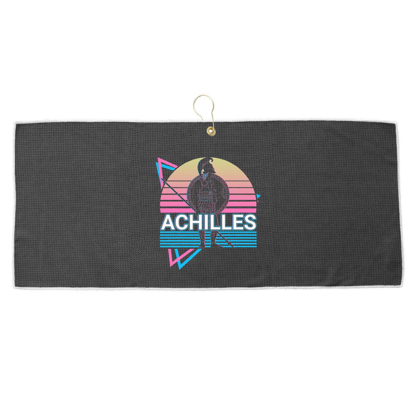 Achilles Greek Warrior Ancient Greek Mythology Retro Large Microfiber Waffle Golf Towel