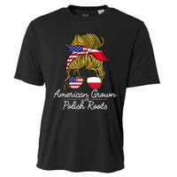 American Grown With Polish Roots Poland And Usa Flag Cooling Performance Crew T-Shirt