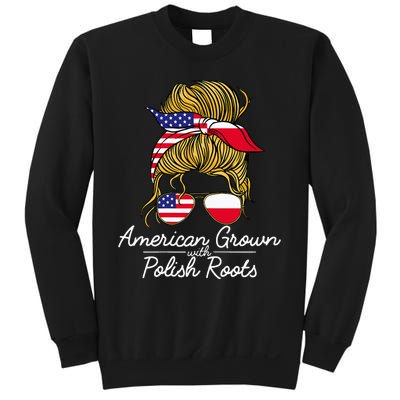 American Grown With Polish Roots Poland And Usa Flag Sweatshirt