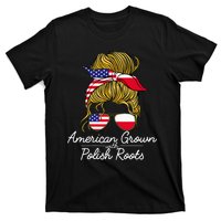 American Grown With Polish Roots Poland And Usa Flag T-Shirt