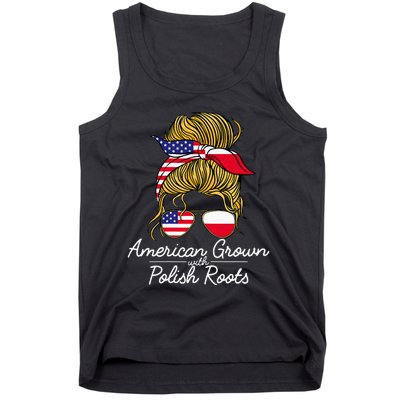 American Grown With Polish Roots Poland And Usa Flag Tank Top