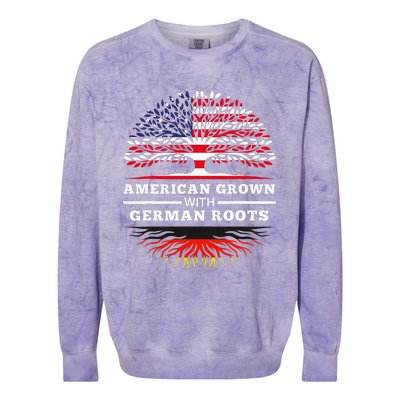 American Grown With German Roots Family Heritage Germany Colorblast Crewneck Sweatshirt