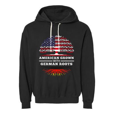 American Grown With German Roots Family Heritage Germany Garment-Dyed Fleece Hoodie