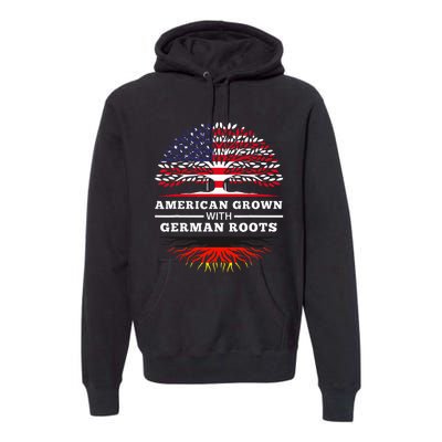 American Grown With German Roots Family Heritage Germany Premium Hoodie