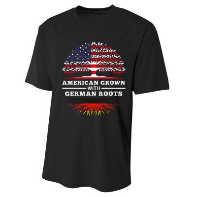 American Grown With German Roots Family Heritage Germany Performance Sprint T-Shirt