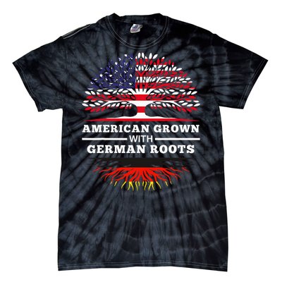 American Grown With German Roots Family Heritage Germany Tie-Dye T-Shirt