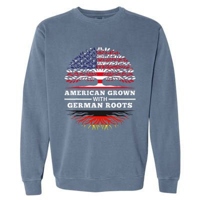 American Grown With German Roots Family Heritage Germany Garment-Dyed Sweatshirt