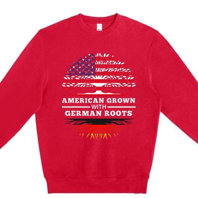 American Grown With German Roots Family Heritage Germany Premium Crewneck Sweatshirt