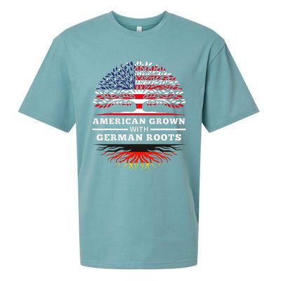 American Grown With German Roots Family Heritage Germany Sueded Cloud Jersey T-Shirt