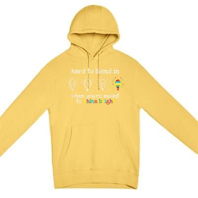 Autistic Gifts Women Colorful Autism Awareness Premium Pullover Hoodie