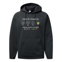 Autistic Gifts Women Colorful Autism Awareness Performance Fleece Hoodie