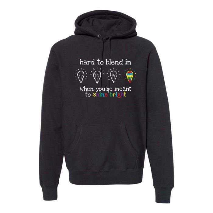 Autistic Gifts Women Colorful Autism Awareness Premium Hoodie