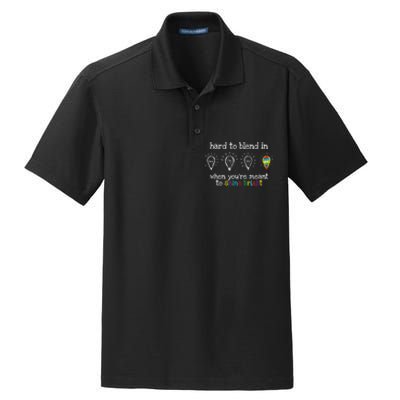 Autistic Gifts Women Colorful Autism Awareness Dry Zone Grid Polo