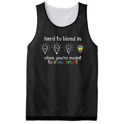 Autistic Gifts Women Colorful Autism Awareness Mesh Reversible Basketball Jersey Tank