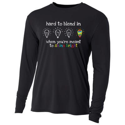 Autistic Gifts Women Colorful Autism Awareness Cooling Performance Long Sleeve Crew