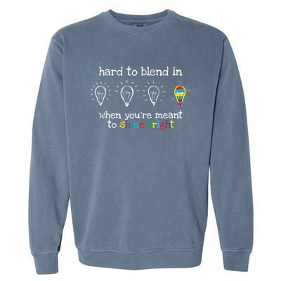 Autistic Gifts Women Colorful Autism Awareness Garment-Dyed Sweatshirt